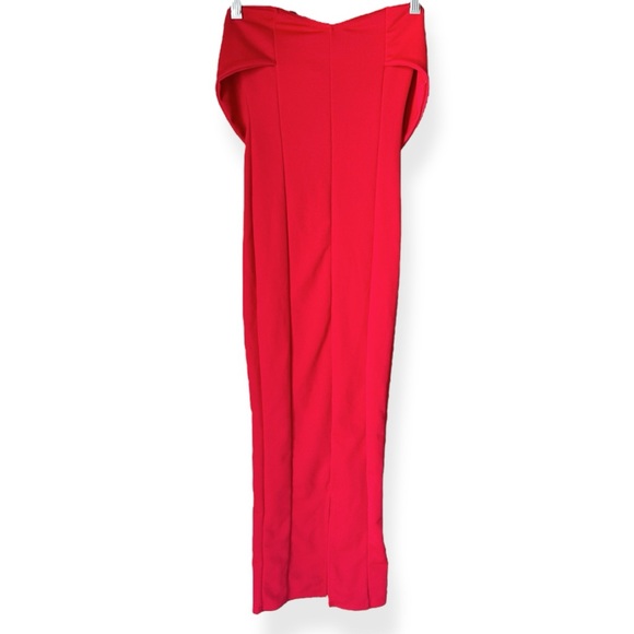 NWT Pretty Little Thing Strapless Off Shoulder Red Bodycon Midi Dress XS - Picture 11 of 11